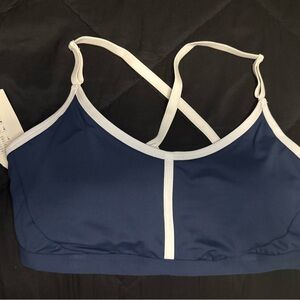 All in Motion Blue and White Sports‎ Bra